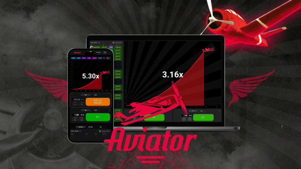 Экран Aviator: взлётная полоса и растущий множитель